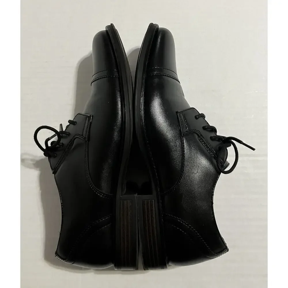 Mens Dockers Garfield Cap-Toe Oxford Dress Shoes Lace-up Black US Size 8
